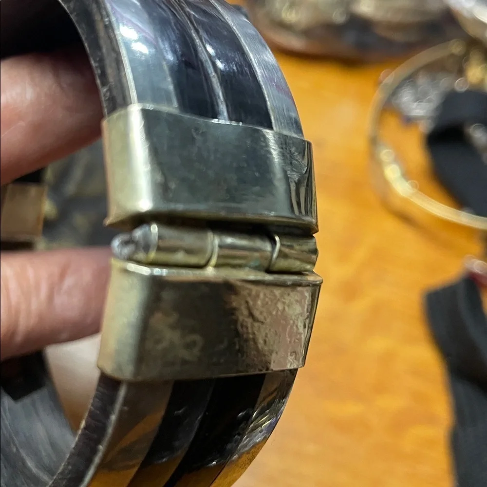 Vintage Black and Gold Men's Bracelet